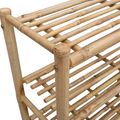 vidaXL Regál na topánky 88 x 27 x 80 cm Bambus Prírodná