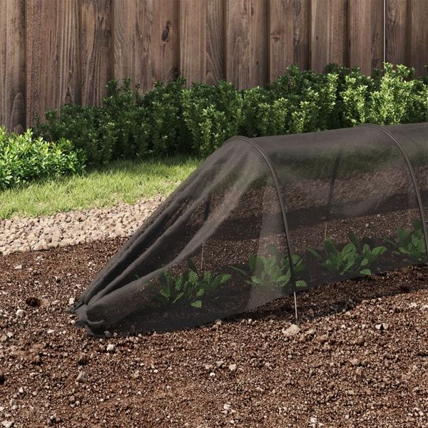 vidaXL Sieťovinový tunel čierny 300x50x48,5 cm oceľ a polyetylén