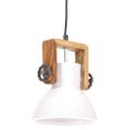 vidaXL Industriálna závesná lampa 25 W biela 19 cm okrúhla E27