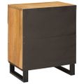vidaXL Nočný stolík Prírodná 50 x 33 x 62 cm Masívne mango drevo
