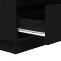 vidaXL Nočný stolík Čierny dub 71 x 34,5 x 75 cm Kompozitné drevo
