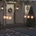 vidaXL Vianočné svetlá s hrotmi 3 ks LED skladacie biele 35 cm