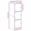 vidaXL Highboard Staré drevo 35 x 37 x 109 cm Kompozitné drevo
