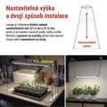 Pěstební lampa na sazenice EMOS Z7903 LED GROW 15 W, časovač, bílá