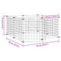 vidaXL 8-panelová klietka pre domáce zvieratá s dvierkami čierna 70x70x35 cm oceľová