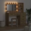 vidaXL Toaletný stolík 2 ks Hnedá 78.5 x 41 x 135 cm Kompozitné drevo