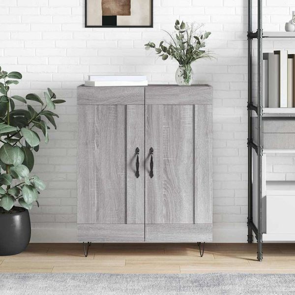 vidaXL Komoda sivý dub sonoma 69,5x34x90 cm kompozitné drevo