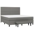 vidaXL Boxspring posteľ s matracom tmavosivá 160x200 cm látka