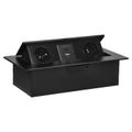 Výklopný blok zapustený ORNO OR-GM-9034/B, 2x 230V, 1x USB-A, 1x USB-C, čierna Výklopný blok zapuštěný ORNO OR-GM-9034/B, 2x 230V, 1x USB-A, 1x USB-C, čierna