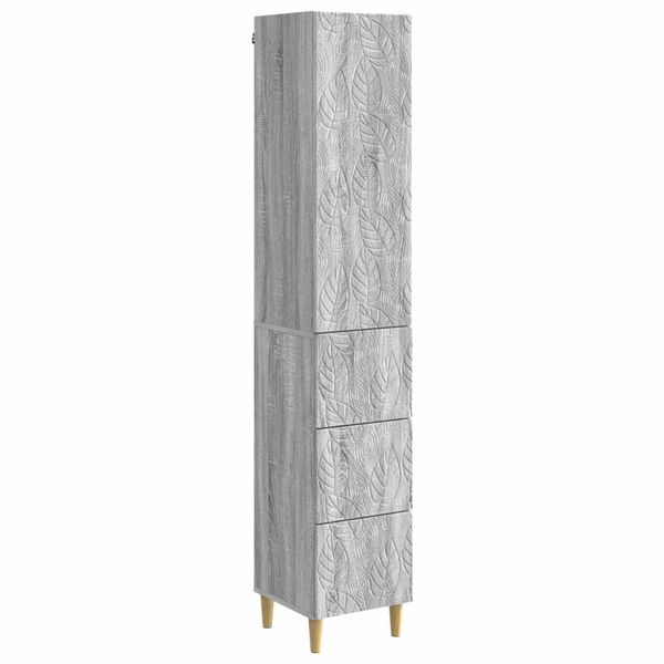 vidaXL Sada skríň 2 pcs Sivý Sonoma 33 x 34,5 x 90 cm Kompozitné drevo