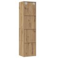 vidaXL skrinka na knihy/TV skrinka Staré drevo 36x30x143cm Drevo