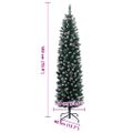 vidaXL Umelý úzky vianočný stromček s 300 LED 180 cm