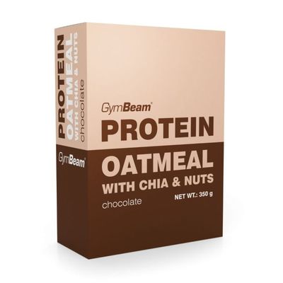 Proteínová ovsená kaša s chia a orechmi - GymBeam, čokoláda