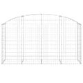 vidaXL Oblúkový gabionový kôš 200x50x100/120 cm pozinkované železo
