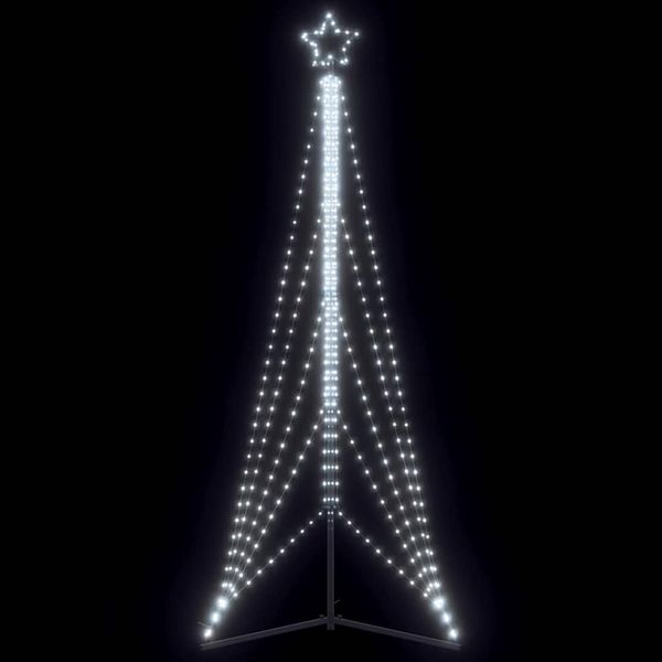 vidaXL LED vianočný stromček 525 LED studená biela 302 cm