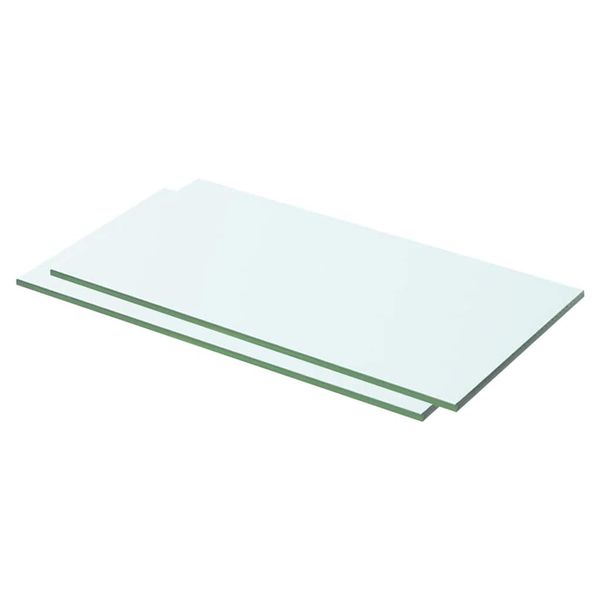vidaXL Poličky 2 ks panel z priehľadného skla 50x20 cm