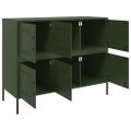 vidaXL Komoda olivovozelená 100,5x39x79 cm oceľ