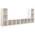 vidaXL TV skrinky 4 ks vysokolesklé biele 107x35x37 cm drevotrieska