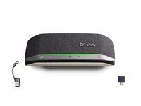HP Poly Sync 20+M - Smartfón - Bluetooth - káblový, bezdrôtový - USB-A, USB-C - čierna - certifikovaná pre Microsoft Teams