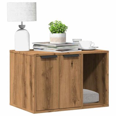 vidaXL Uzavretý box na stelivo dub artisan 60x40x40cm kompozitné drevo
