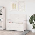 vidaXL Lavička biela 112,5x51,5x96,5 cm masívne mangovníkové drevo