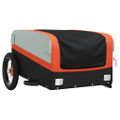 vidaXL Vozík za bicykel, čierno oranžový 30 kg, železo