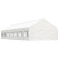 vidaXL Altánok so strechou, biely 15,61x5,88x3,75 m, polyetylén