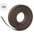 vidaXL Záhradné obruby 2 ks hnedé 10 m 10 cm polyetylén