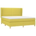 vidaXL Boxspring posteľ s matracom zelená 180x200 cm látka
