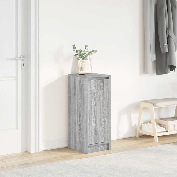 vidaXL Botník sivý dub sonoma 29,5x34x76 cm kompozitné drevo