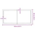 vidaXL Kúpeľňová doska tmavohnedá 120x60x(2-6) cm ošetrený masív