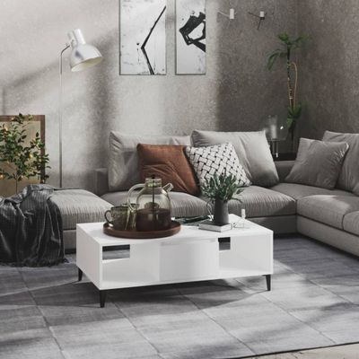 vidaXL Konferenčný stolík, biely 103,5x60x35 cm, kompozitné drevo