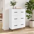 vidaXL Zásuvkový kabinet Biela 66 x 34,5 x 89,5 cm Kompozitné drevo