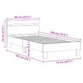 vidaXL Rám postele Staré drevo 75 x 190 cm Kompozitné drevo