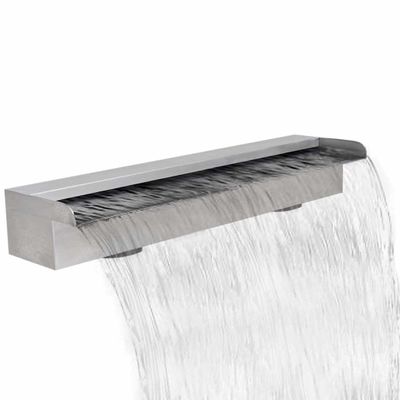 Obdĺžniková bazénová fontána/vodopád, nehrdzavejúca oceľ 60 cm