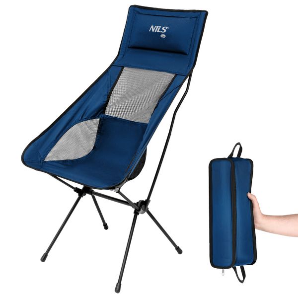 Ultraľahké skladacie kreslo NILS Camp NC3322 modré