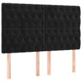 vidaXL Posteľný rám boxspring s matracom čierny 140x190 cm zamat