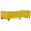 vidaXL Denná posteľ s rozkladacou posteľou žltá 100x200 cm zamat