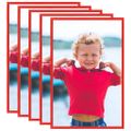 vidaXL Fotorámiky na stenu alebo stôl 5 ks červené 50x70 cm MDF