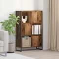 vidaXL Knižnica 68 x 30 x 108.5 cm Kompozitné drevo Staré drevo