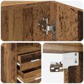 vidaXL Úložný kabinet so policami Staré drevo 70 x 42,5 x 225 cm