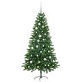 vidaXL Vianočný stromček s 150 LED-i so stojanom Zelená 150 cm PE