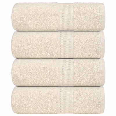 vidaXL Utierky na umývanie FROGN 4 ks krémové 30x30 cm 360 g/m²
