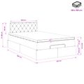 vidaXL Polohovací postel s matrací Tmavomodrá 120 x 190 cm Zamat