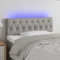 vidaXL Čelo postele s LED bledosivé 100x7x78/88 cm látka