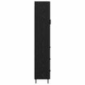 vidaXL Highboard Čierny dub 34,5 x 34 x 180 cm Kompozitné drevo