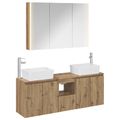 vidaXL Set kabinetov do kúpeľne 4 ks Dub artisan Kompozitné drevo
