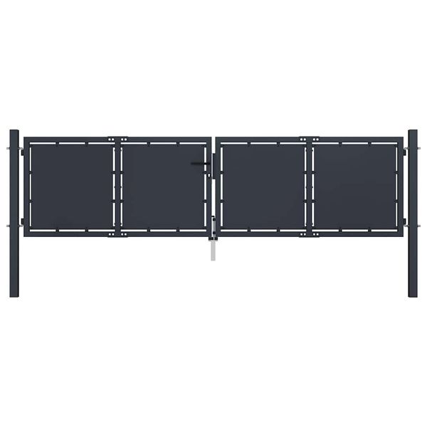 vidaXL Záhradná brána z ocele 300x100 cm antracitová