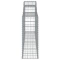 vidaXL Oblúkové gabionové koše 10ks 300x30x80/100cm pozinkované železo