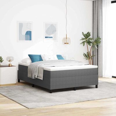 vidaXL Posteľ s pružinovým rámom Svetlo šedá a biela 160 x 200 cm